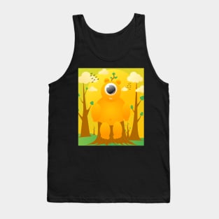 cartoon one eyed monster with cute design Tank Top